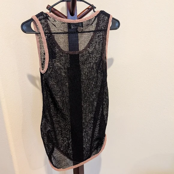 Diesel Black Mesh Tank Top, Size M - NEW - Picture 6 of 9